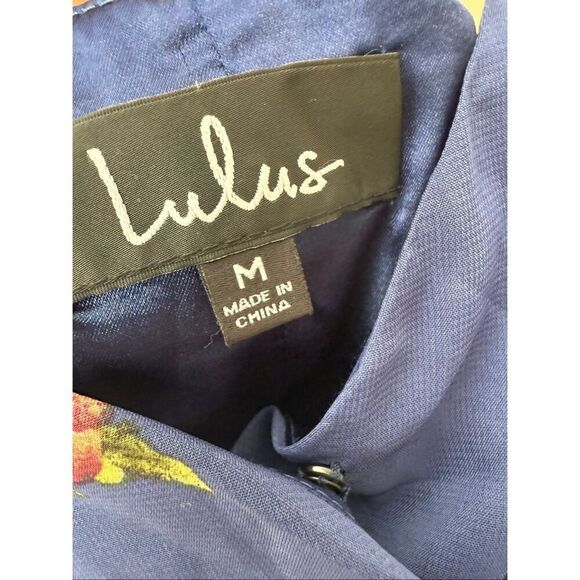 Lulus Always There For Me Navy Blue Floral Print Wrap Maxi Dress - Picture 8 of 8